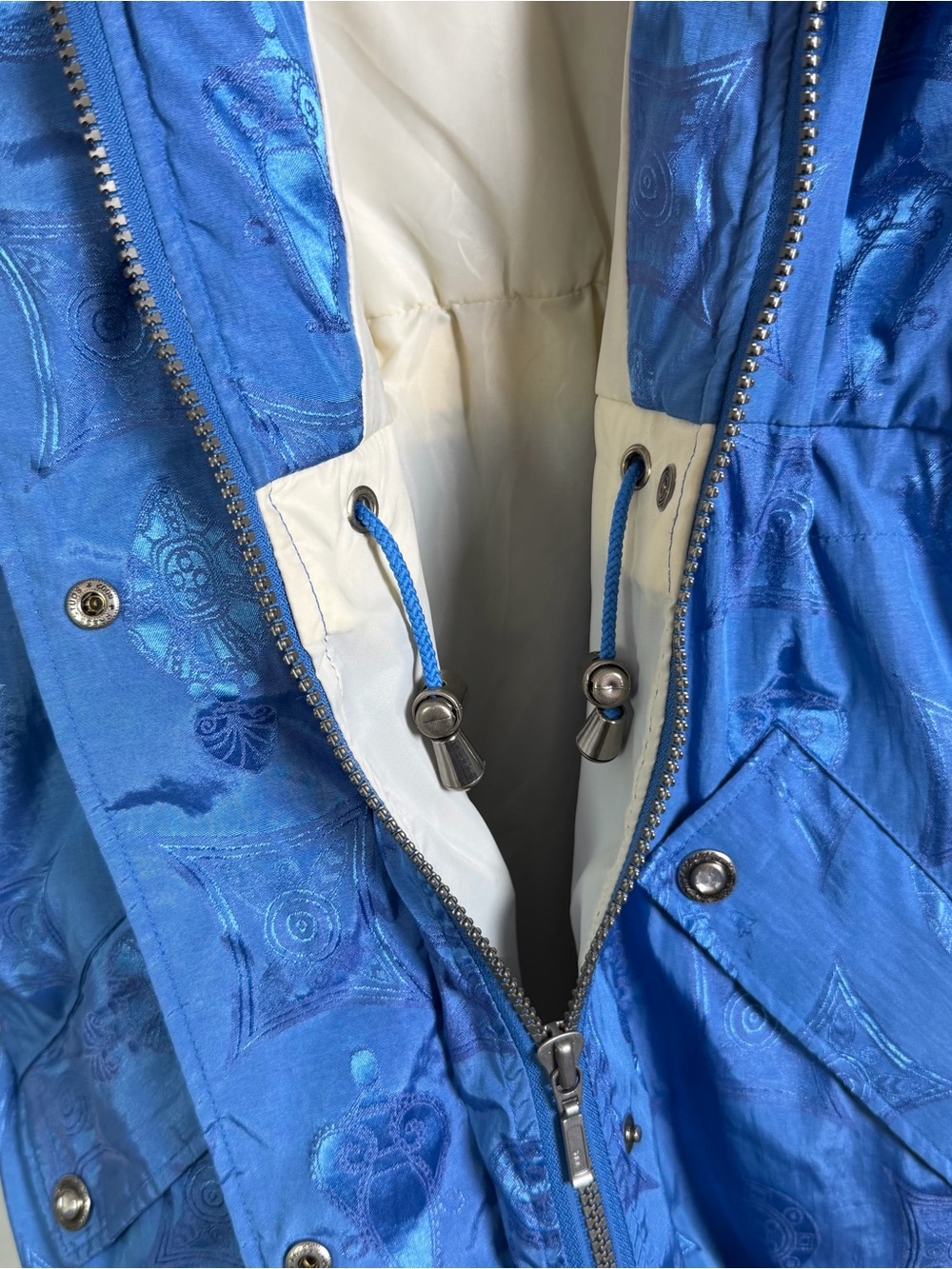 NILS Vintage Women’s Blue Hooded Ski Parka Jacket Made in USA Insulated Retro 90 - Picture 13 of 14